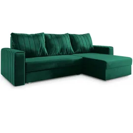 masseno Eckcouch Polyester 2-Sitzer Grün
