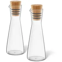 Zack BEVO Essig- und Öl Set 300 ml Glas und Bambus