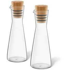 Zack BEVO Essig- und Öl Set 300 ml Glas und Bambus