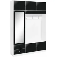 borchardt Möbel Kompakta Garderobenschrank 140 x 36 x 202 schwarz