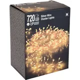 Spetebo Silver Wire CLUSTER Lights - 720 Led / 7,2m