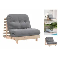 vidaXL Futon Schlafsofa mit Matratze 80x206x11 cm Massivholz Kiefer