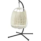 Svita Nelly Hängesessel mit Gestell klappbar Beige