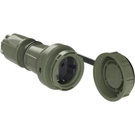 PCE PC Electric 20251-u Schutzkontaktkupplung ABS, PC 250V Bronze-Grün (matt) IP66, IP68