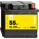 Denagi Start Autobatterie 12V 55Ah 510A/EN Starterbatterie, absolut wartungsfrei