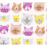 A.S. Création Papiertapete Boys & Girls 6 Tapete mit niedlichen Hunden und Katzen 10,05 m x 0,53 m gelb orange rosa Made in Germany 367542 36754-2