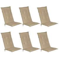 Beautissu Hochlehner Auflage Loft HL 120x50x6cm Natur