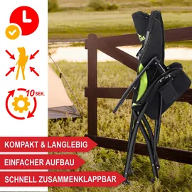 onbest Campingstuhl Gepolstert Grün