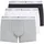 Tommy Hilfiger Boxer "TRUNK 3 PACK", Herren, Gr. S (48), grau (grau, heather, schwarz, weiß), Jersey, Obermaterial: 95% Baumwolle, 5% Elasthan, TOMMY HILFIGER UNDERWEAR, unifarben, kontrastfarbene Details, meliert, körpernah, Unterhosen, mit Logoschriftzug
