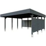 SKANHOLZ Skan Holz Carport Friesland Hybrid 557 cm x 555 cm Anthrazit