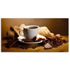 Wandbild »Kaffeetasse Zimtstange Nüsse Schokolade«, Getränke, (1 St.), braun