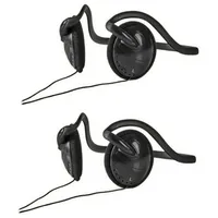 TronicXL 2 Stück Kopfhörer Nackenbügel Stereo Kopfbügel Headphones 3,5mm Klinke für TV Smartphone Handy MP3 Fernseher mit Kabel