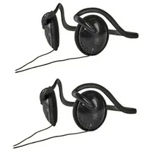 TronicXL 2 Stück Kopfhörer Nackenbügel Stereo Kopfbügel Headphones 3,5mm Klinke für TV Smartphone Handy MP3 Fernseher mit Kabel