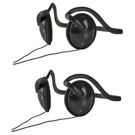 TronicXL 2 Stück Kopfhörer Nackenbügel Stereo Kopfbügel Headphones 3,5mm Klinke für TV Smartphone Handy MP3 Fernseher mit Kabel