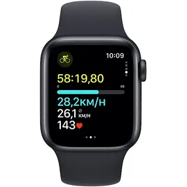 Apple Watch SE 2023 GPS 40 mm Aluminiumgehäuse mitternacht, Sportarmband mitternacht S/M