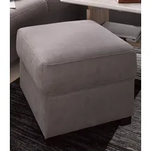 sit&more Polsterhocker Pandora Mikrofaser 58 x 45 x 58 cm Grau