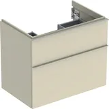 Geberit Waschtischunterschrank 2 Schubladen 74 x 61,5 x 47,6 cm Sandgrau
