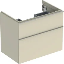 Geberit Waschtischunterschrank 2 Schubladen 74 x 61,5 x 47,6 cm Sandgrau