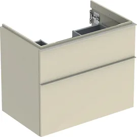 Geberit Waschtischunterschrank 2 Schubladen 74 x 61,5 x 47,6 cm Sandgrau