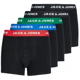 JACK & JONES Huey Boxershorts 5 Einheiten Electric Blue Lemonade / Pack Black / Black / Black / Black 8 Jahre