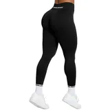 SMILODOX Leggings Cetrina Scrunch in Schwarz Schwarz