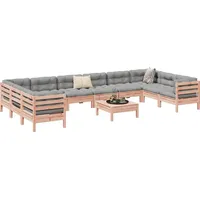 VidaXL 11-tlg. Garten-Sofagarnitur mit Kissen Massivholz Douglasie