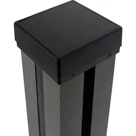 Home Deluxe Nutleiste mit Solar LED Beleuchtung CALLUX STRIPE - Menge: 4 | LED Nutleiste Gummi, Gummi Nutleiste mit LED, flexible Nutleiste LED - Schwarz