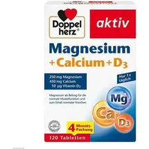 Doppelherz Aktiv Magnesium + Calcium + D3 Tabletten 120 St.