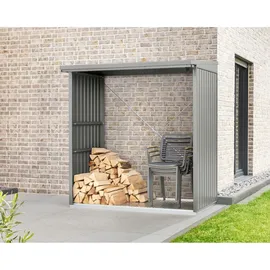 Hörmann Kaminholzregal Trend-V Typ 2 181,4 x 102,5 x 198 cm grau