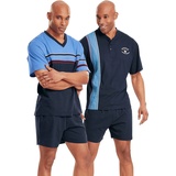 LE JOGGER le jogger® Shorty (2 Stück), kurze Pyjamas 60/62 (XXL) blau Herren Shorty Wäsche
