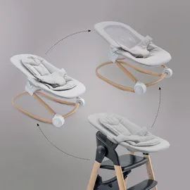 BabyGO BabyGo, Hochstuhl, Levels Newborn Highchair schwarz/Holzoptik (Hochstuhl)