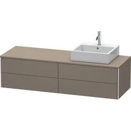 Duravit XSquare Unterschrank, 4 Schubkästen, rechts, Flannel Grey Seidenmatt