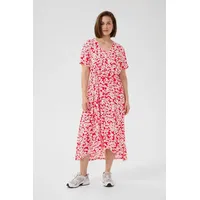 Kaffe Kleid Blusenkleid Chalk Flower Print Rot 40