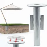 SUNCOMFORT Bodenhülse verzinkt 13 x 6 x 40 cm