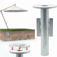 SUNCOMFORT Bodenhülse verzinkt 13 x 6 x 40 cm