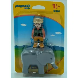 Playmobil 1.2.3 Tierpflegerin mit Elefant 9381
