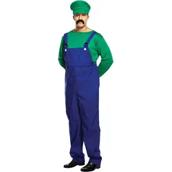 Grüner Super Klempner Herrenkostüm
