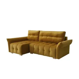 Sofa.de Ecksofa mit Schlaffunktion Malaga ¦ orange ¦ Maße (cm): B: 249 H: 94 T: 147