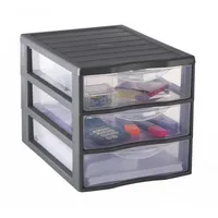 Sundis Aufbewahrungsbox Orgamix 25,5 cm 3-tlg. grau/transparent