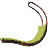 ASS Design Hängeliege Schwebeliege Schaukelliege NAVASSA-SEAT-GRÜN aus Holz Lärche/Metall mit Auflage (OHNE Gestell)