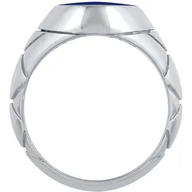 KUZZOI Ring Basic Herren Siegelring Oval Emaille 925Er
