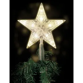 Lex Weihnachtsbaumspitze, LED Stern warmweiß Innen Christbaum Baumschmuck