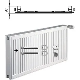 Kermi Flachheizkörper 600 x 612 mm 602 W weiß Typ 10
