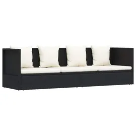 vidaXL Outdoor-Lounge-Bett schwarz
