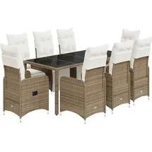 vidaXL Garten-Bistro-Set 9-tlg. Braun