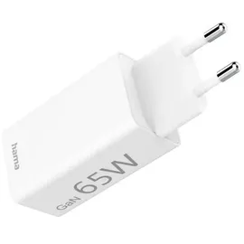Hama Schnellladegerät, GaN, 1x USB-C PD, 1x USB-A QC, Mini-Ladegerät, 65 W, Weiß