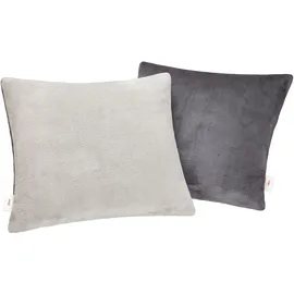 s.Oliver Kissenbezug Doublesoft 50 x 50 cm Grau