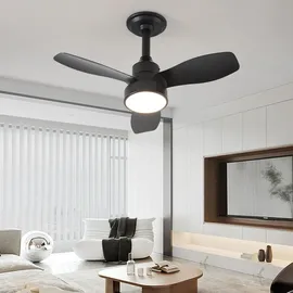JDONG 50 cm Deckenventilator Weiß