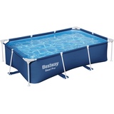 BESTWAY Steel Pro Frame Pool ohne Pumpe 259 x 170 x 61 cm, dunkelblau, eckig