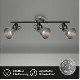 Briloner Deckenleuchte Retro 3xe14 dreh-& schwenkbar 40W Metall Antik-silber Briloner